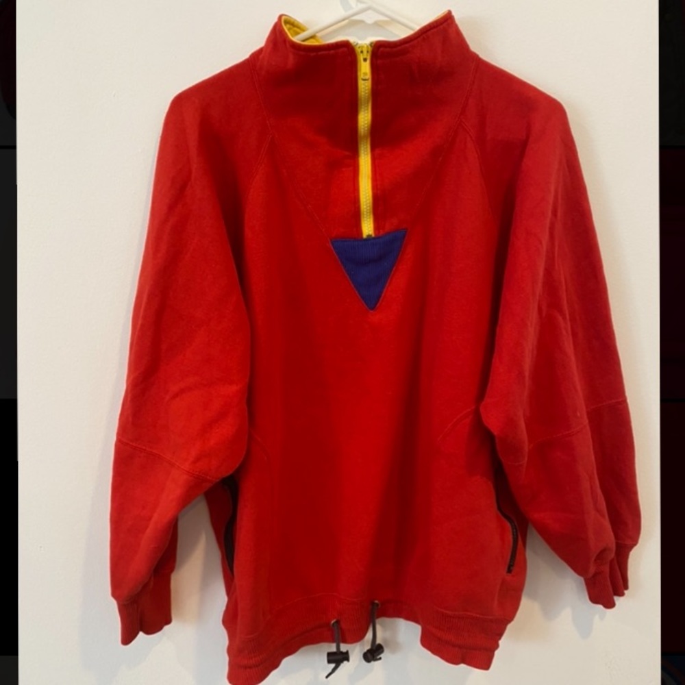80s/90s Vintage Red 1/4 Zip Sweatshirt